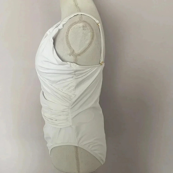 Bleu Rod Beattie White Ruched One Piece Swimsuit - Picture 7 of 15